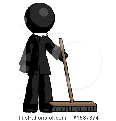 Royalty-Free (RF) Black Design Mascot Clipart Illustration by Leo Blanchette - Stock Sample #1587874