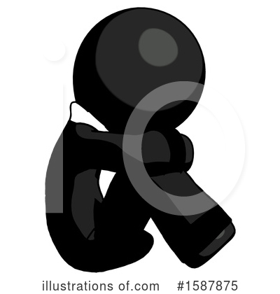 Royalty-Free (RF) Black Design Mascot Clipart Illustration by Leo Blanchette - Stock Sample #1587875