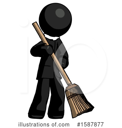 Royalty-Free (RF) Black Design Mascot Clipart Illustration by Leo Blanchette - Stock Sample #1587877