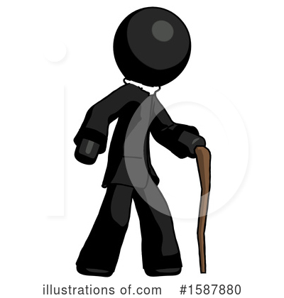 Royalty-Free (RF) Black Design Mascot Clipart Illustration by Leo Blanchette - Stock Sample #1587880