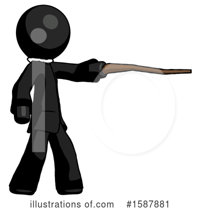Royalty-Free (RF) Black Design Mascot Clipart Illustration by Leo Blanchette - Stock Sample #1587881
