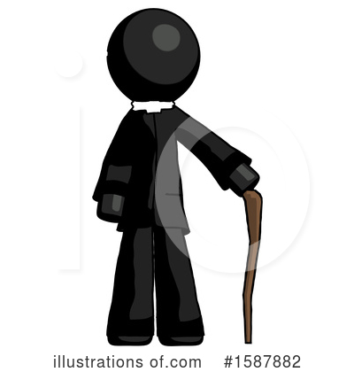 Royalty-Free (RF) Black Design Mascot Clipart Illustration by Leo Blanchette - Stock Sample #1587882