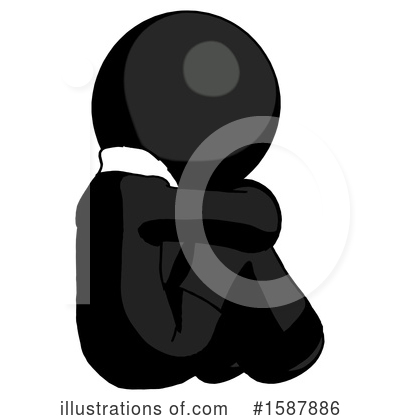 Royalty-Free (RF) Black Design Mascot Clipart Illustration by Leo Blanchette - Stock Sample #1587886
