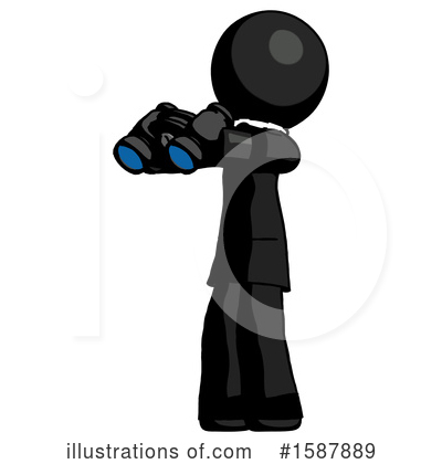 Royalty-Free (RF) Black Design Mascot Clipart Illustration by Leo Blanchette - Stock Sample #1587889