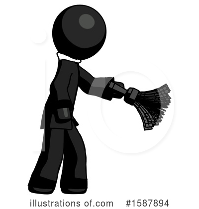 Royalty-Free (RF) Black Design Mascot Clipart Illustration by Leo Blanchette - Stock Sample #1587894