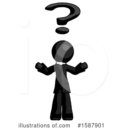 Royalty-Free (RF) Black Design Mascot Clipart Illustration by Leo Blanchette - Stock Sample #1587901