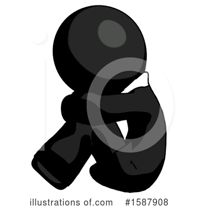 Royalty-Free (RF) Black Design Mascot Clipart Illustration by Leo Blanchette - Stock Sample #1587908