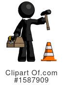 Black Design Mascot Clipart #1587909 by Leo Blanchette