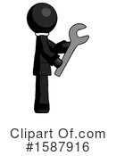 Black Design Mascot Clipart #1587916 by Leo Blanchette