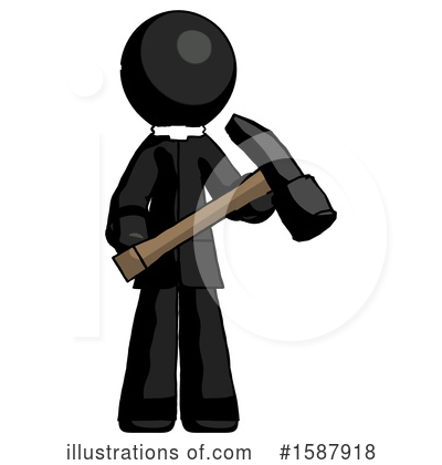 Royalty-Free (RF) Black Design Mascot Clipart Illustration by Leo Blanchette - Stock Sample #1587918