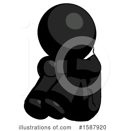 Royalty-Free (RF) Black Design Mascot Clipart Illustration by Leo Blanchette - Stock Sample #1587920