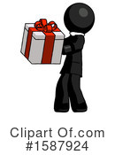 Black Design Mascot Clipart #1587924 by Leo Blanchette