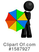 Black Design Mascot Clipart #1587927 by Leo Blanchette