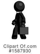 Black Design Mascot Clipart #1587930 by Leo Blanchette