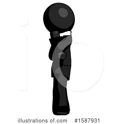 Royalty-Free (RF) Black Design Mascot Clipart Illustration by Leo Blanchette - Stock Sample #1587931