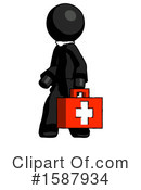 Black Design Mascot Clipart #1587934 by Leo Blanchette