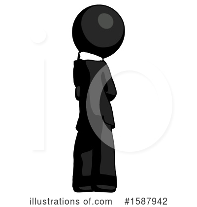 Royalty-Free (RF) Black Design Mascot Clipart Illustration by Leo Blanchette - Stock Sample #1587942