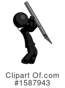 Black Design Mascot Clipart #1587943 by Leo Blanchette