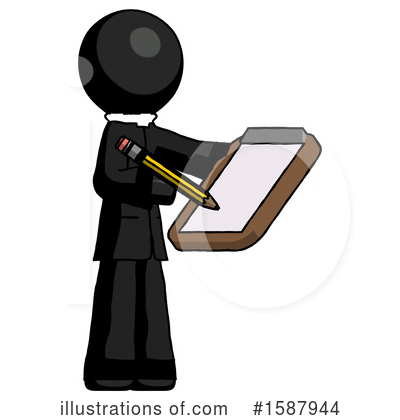 Royalty-Free (RF) Black Design Mascot Clipart Illustration by Leo Blanchette - Stock Sample #1587944