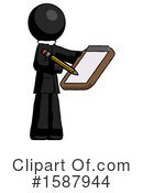 Black Design Mascot Clipart #1587944 by Leo Blanchette