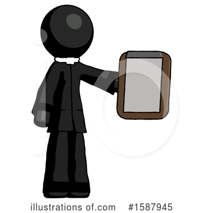 Royalty-Free (RF) Black Design Mascot Clipart Illustration by Leo Blanchette - Stock Sample #1587945