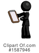 Black Design Mascot Clipart #1587946 by Leo Blanchette