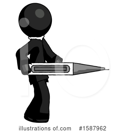 Royalty-Free (RF) Black Design Mascot Clipart Illustration by Leo Blanchette - Stock Sample #1587962