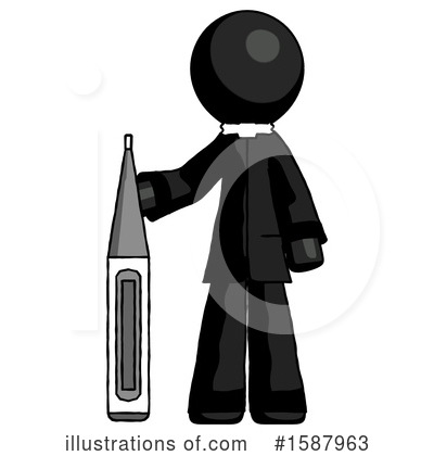 Royalty-Free (RF) Black Design Mascot Clipart Illustration by Leo Blanchette - Stock Sample #1587963