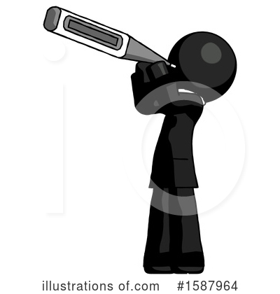 Royalty-Free (RF) Black Design Mascot Clipart Illustration by Leo Blanchette - Stock Sample #1587964