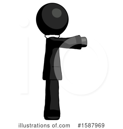 Royalty-Free (RF) Black Design Mascot Clipart Illustration by Leo Blanchette - Stock Sample #1587969