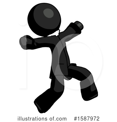 Royalty-Free (RF) Black Design Mascot Clipart Illustration by Leo Blanchette - Stock Sample #1587972