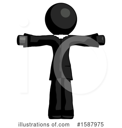 Royalty-Free (RF) Black Design Mascot Clipart Illustration by Leo Blanchette - Stock Sample #1587975