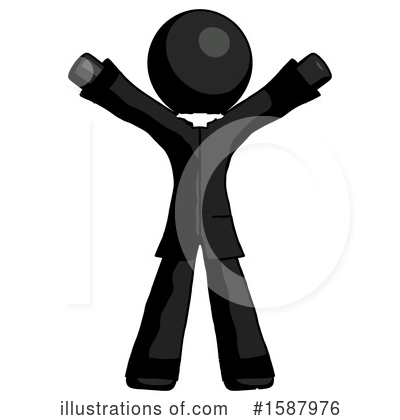 Royalty-Free (RF) Black Design Mascot Clipart Illustration by Leo Blanchette - Stock Sample #1587976