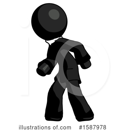 Royalty-Free (RF) Black Design Mascot Clipart Illustration by Leo Blanchette - Stock Sample #1587978