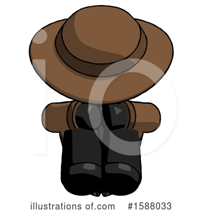 Royalty-Free (RF) Black Design Mascot Clipart Illustration by Leo Blanchette - Stock Sample #1588033