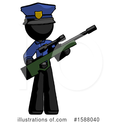 Royalty-Free (RF) Black Design Mascot Clipart Illustration by Leo Blanchette - Stock Sample #1588040