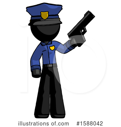 Royalty-Free (RF) Black Design Mascot Clipart Illustration by Leo Blanchette - Stock Sample #1588042
