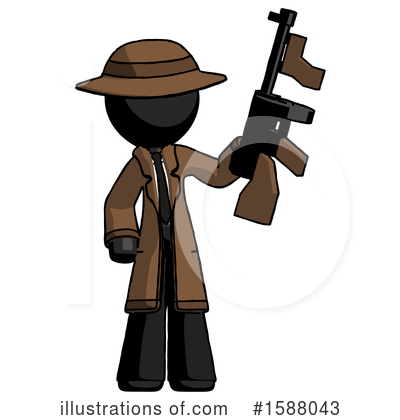 Royalty-Free (RF) Black Design Mascot Clipart Illustration by Leo Blanchette - Stock Sample #1588043