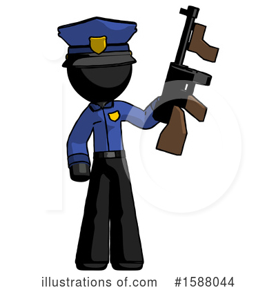 Royalty-Free (RF) Black Design Mascot Clipart Illustration by Leo Blanchette - Stock Sample #1588044
