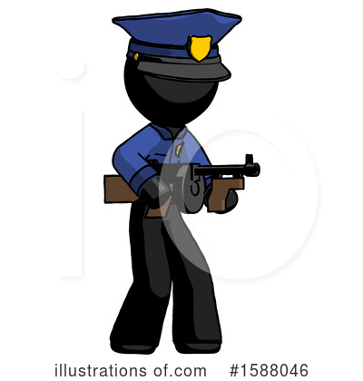 Royalty-Free (RF) Black Design Mascot Clipart Illustration by Leo Blanchette - Stock Sample #1588046