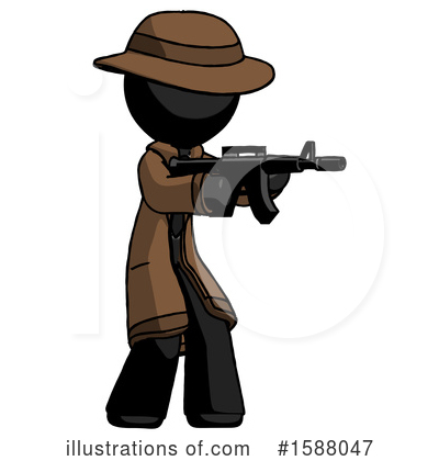 Royalty-Free (RF) Black Design Mascot Clipart Illustration by Leo Blanchette - Stock Sample #1588047