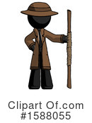 Black Design Mascot Clipart #1588055 by Leo Blanchette