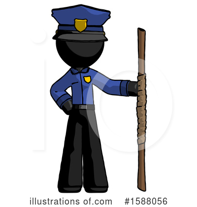 Royalty-Free (RF) Black Design Mascot Clipart Illustration by Leo Blanchette - Stock Sample #1588056