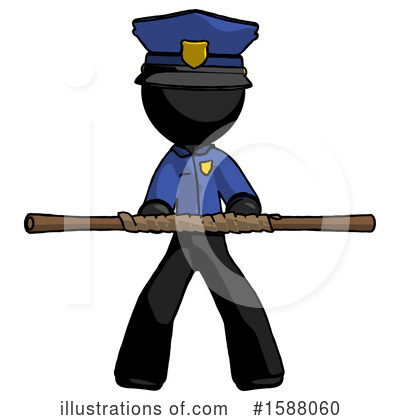 Royalty-Free (RF) Black Design Mascot Clipart Illustration by Leo Blanchette - Stock Sample #1588060