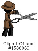 Black Design Mascot Clipart #1588069 by Leo Blanchette