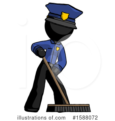 Royalty-Free (RF) Black Design Mascot Clipart Illustration by Leo Blanchette - Stock Sample #1588072