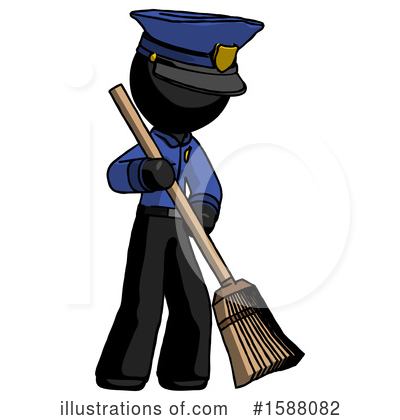 Royalty-Free (RF) Black Design Mascot Clipart Illustration by Leo Blanchette - Stock Sample #1588082