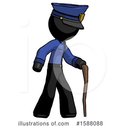 Royalty-Free (RF) Black Design Mascot Clipart Illustration by Leo Blanchette - Stock Sample #1588088