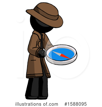 Royalty-Free (RF) Black Design Mascot Clipart Illustration by Leo Blanchette - Stock Sample #1588095