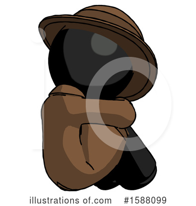 Royalty-Free (RF) Black Design Mascot Clipart Illustration by Leo Blanchette - Stock Sample #1588099
